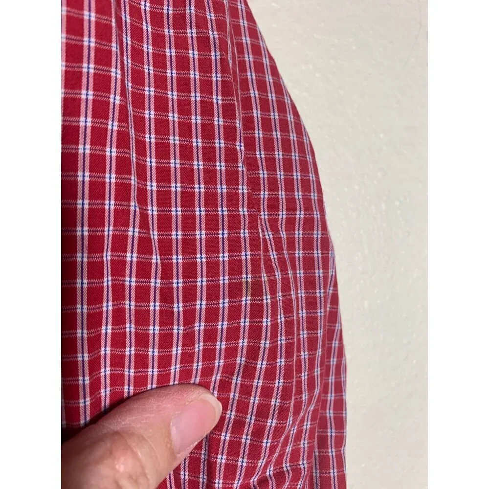 Baby Gap Long Sleeve Button Up Shirt Plaid Red Dress Casual Boys Size 5 Years